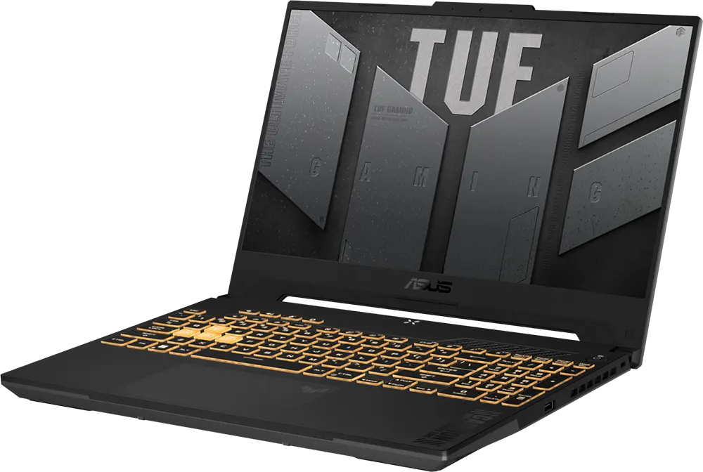لاب توب اسوس للألعاب TUF F15 (2023) FX507ZU4-LP007W معالج Intel® Core I7-12700H، رامات 16 جيجابايت، هارد ديسك 512 جيجابايت SSD  ، شاشة FHD 15.6 بوصة، NVIDIA® GeForce® RTX 4050 ذاكرة 6 جيجابايت، ويندوز 11، جايجر جراي