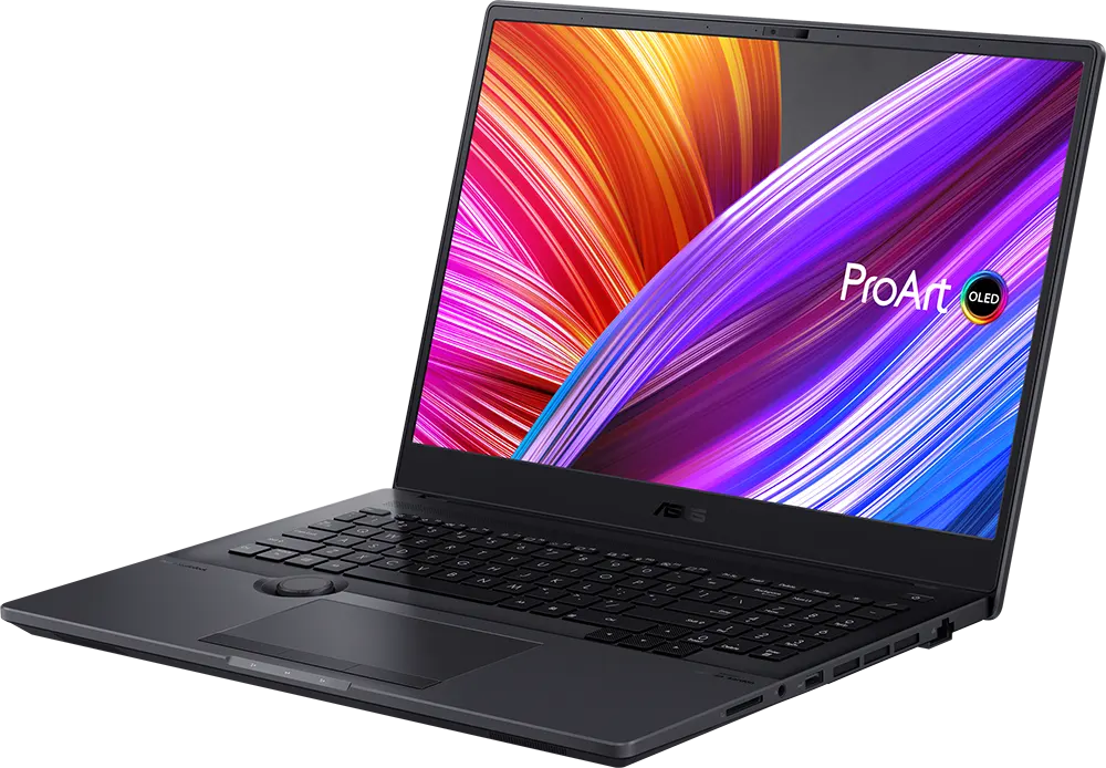 لاب توب اسوس برو ارت ستوديو بوك H5600QM-OLED009W  معالج AMD Ryzen 9-5900HX، رامات 32 جيجابايت، هارد ديسك 2 تيرابايت SSD، كارت شاشة NVIDIA GeForce RTX 3060 ذاكرة 6 جيجابايت، شاشة 16 بوصة OLED 4K  ، ويندوز 11، ستار بلاك
