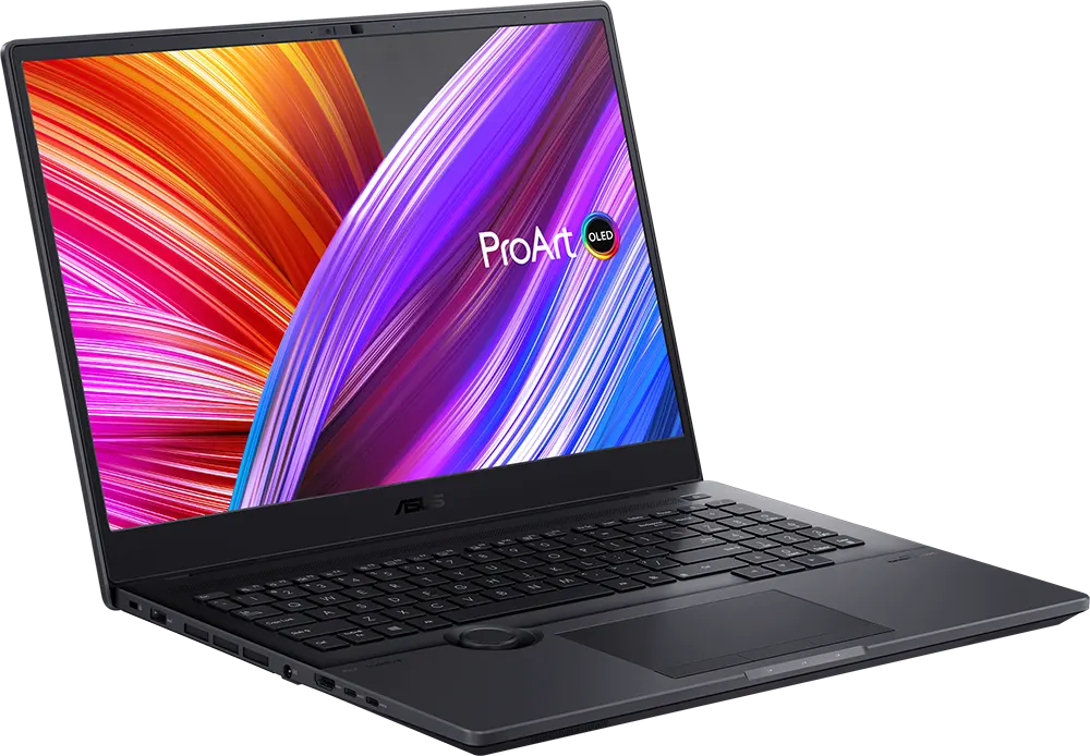 لاب توب اسوس برو ارت ستوديو بوك H5600QM-OLED009W  معالج AMD Ryzen 9-5900HX، رامات 32 جيجابايت، هارد ديسك 2 تيرابايت SSD، كارت شاشة NVIDIA GeForce RTX 3060 ذاكرة 6 جيجابايت، شاشة 16 بوصة OLED 4K  ، ويندوز 11، ستار بلاك