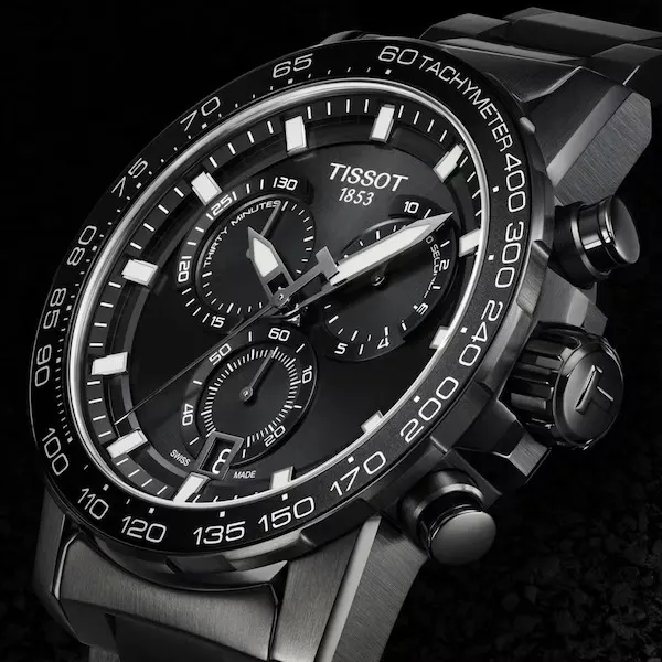 Tissot 1853 watch for men, analog, stainless steel, black, T125-617-33-051