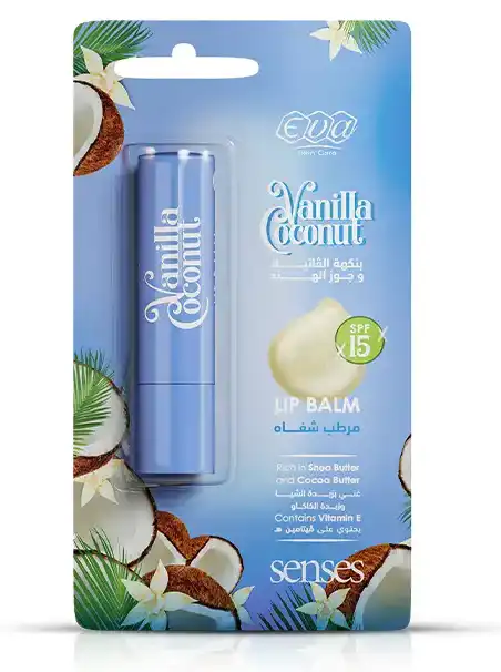 EVA SKIN CARE SENSES LIP BALM - VANILLA COCONUT 4 GM