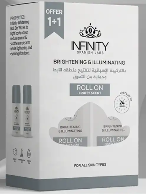 Infinity Fruity Roll On Deodorant for Women (1+1)