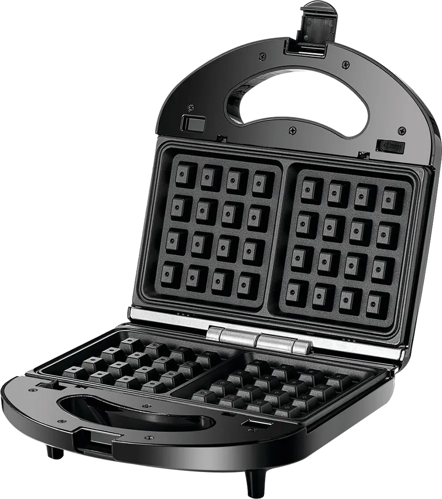 Black & Decker Sandwich and Waffle Maker, 3 Slices, 780 Watt, Black, TS2130