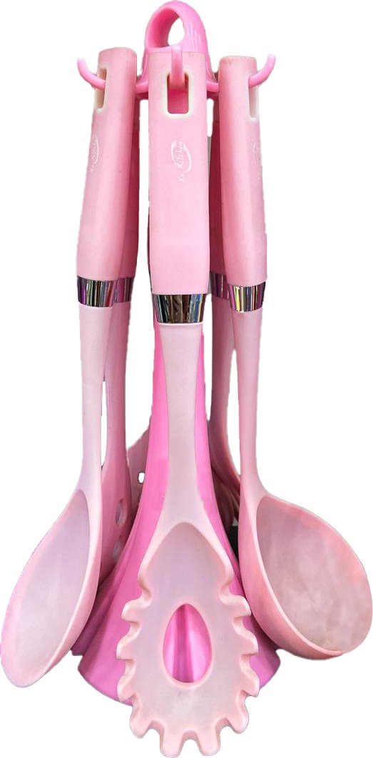 Magnet distribution set with silicone holder, 7 pieces, pink