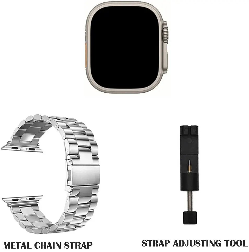 ساعة موديو يو 10 ألترا ماكس الذكية ، شاشة كاملة تعمل باللمس 2.2 بوصة، 10 أزواج أحزمة، بطارية 680 مللي أمبير، متعددة الألوان