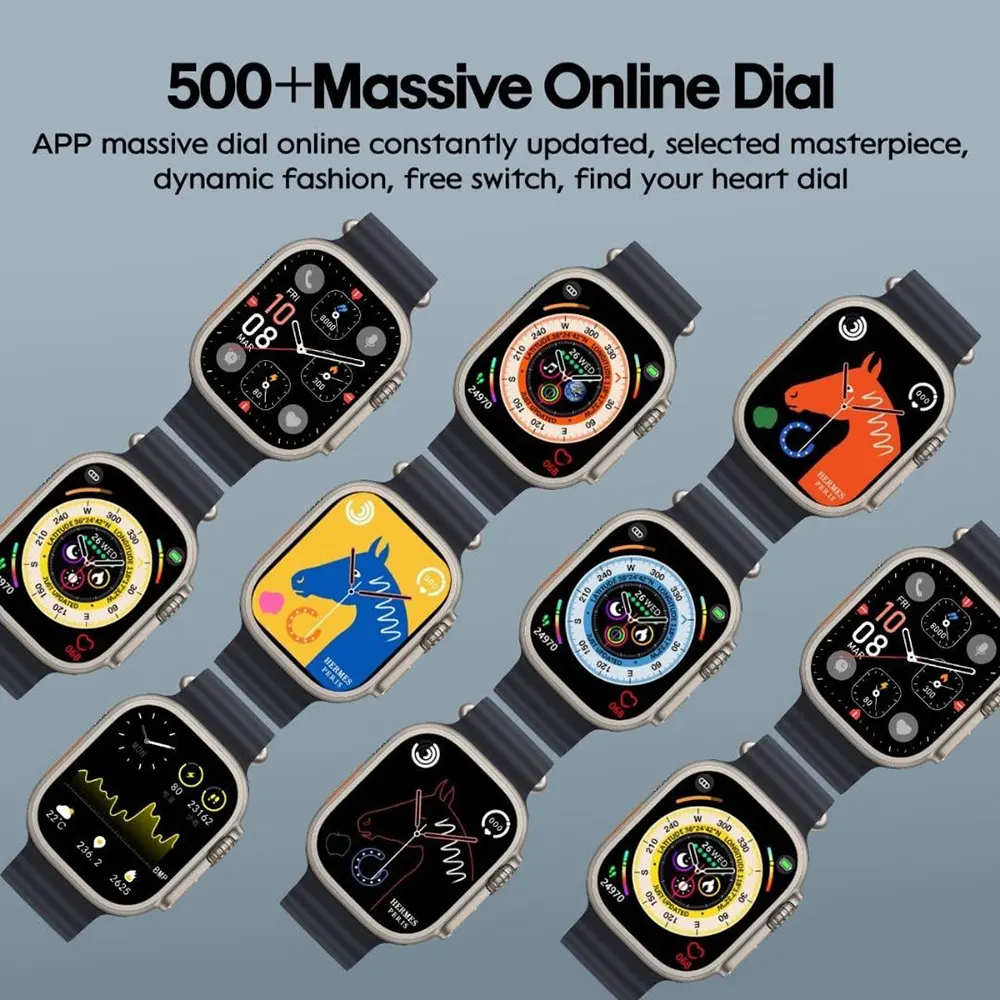 HK10 Pro Max Smart Watch, 2.02 inch touch Screen, Water resistance, 260 mah battery, Multi-Color