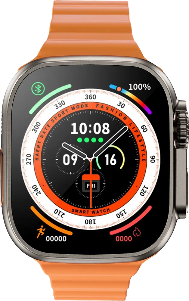 ساعة ذكية HK8 برو ماكس، شاشة لمس 2.0 بوصة، مقاومة للماء، بلوتوث v5.2، متعددة الألوان