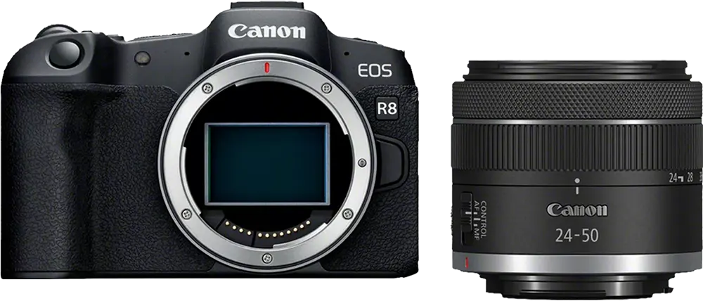 كاميرا كانون EOS R8 ، عدسة 24-50 ملم، 24.2 ميجابكسل، شاشة ال سي دي، اسود