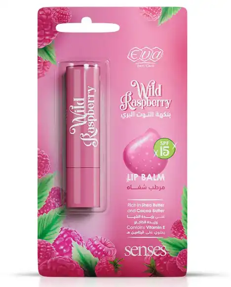 EVA SKIN CARE SENSES LIP BALM WILD RASPBERRY 4 GM