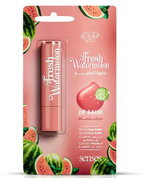 EVA SKIN CARE SENSES LIP BALM  FRESH WATERMELON 4 GM