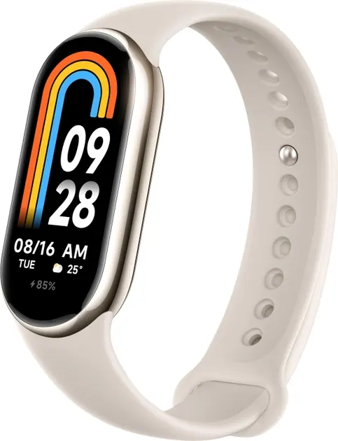 Xiaomi Smart Band 8 Watch, 1.62 inch touch screen, water resistant, battery lasts up to 16 days, Gold, M2239B1