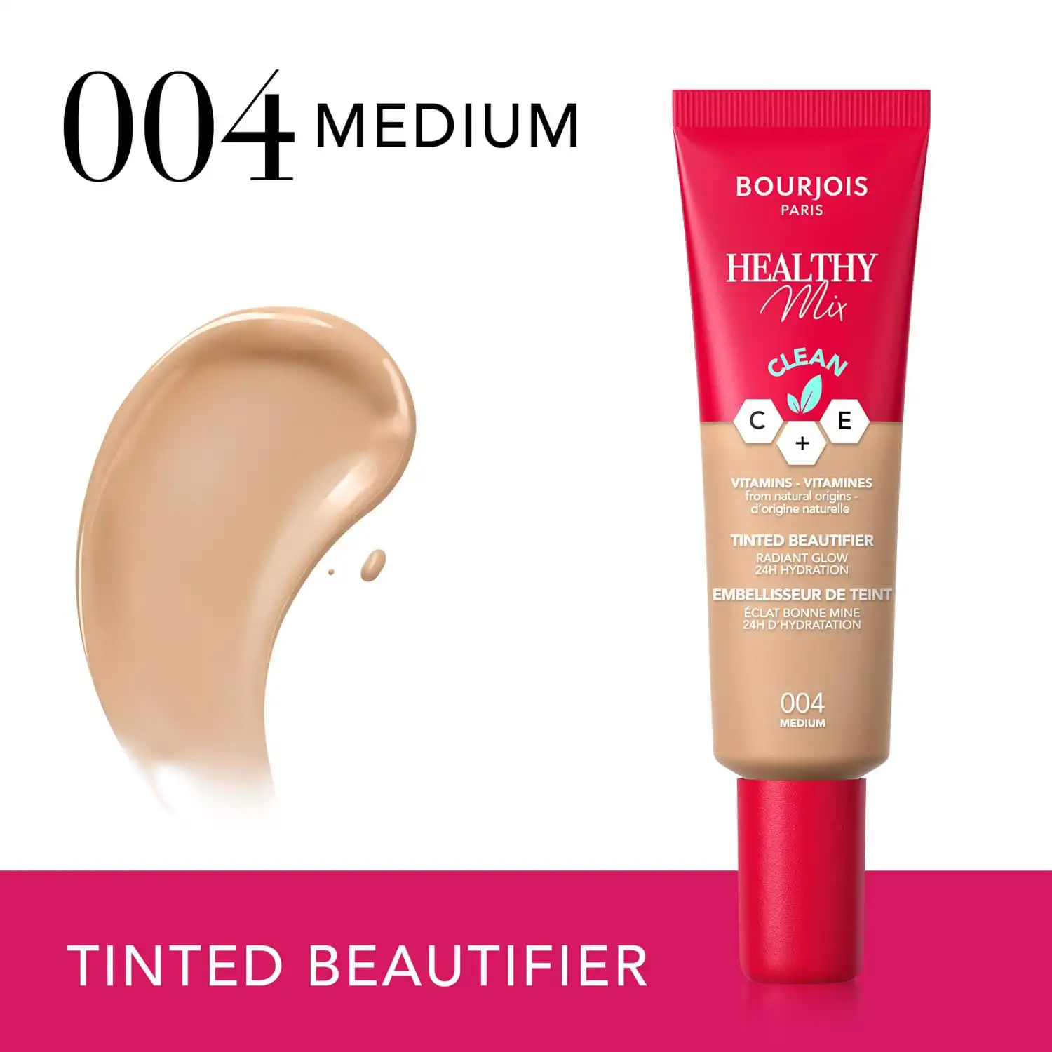 Bourjois Healthy Mix Clean Tinted Beautifier, 004 Medium