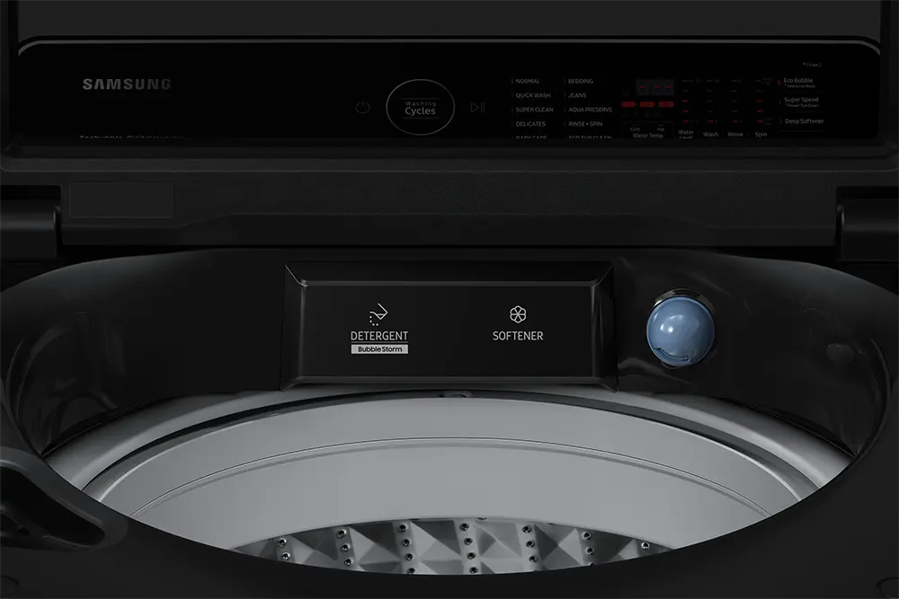 Samsung Washing Machine, Front Loading, 19 Kg, Digital Screen, Inverter, Black, WA19CG6745BVAS -