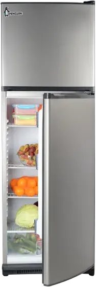 Penguin Bombi Defrost Refrigerator, 340 Liters, 2 Doors, Silver, FG390