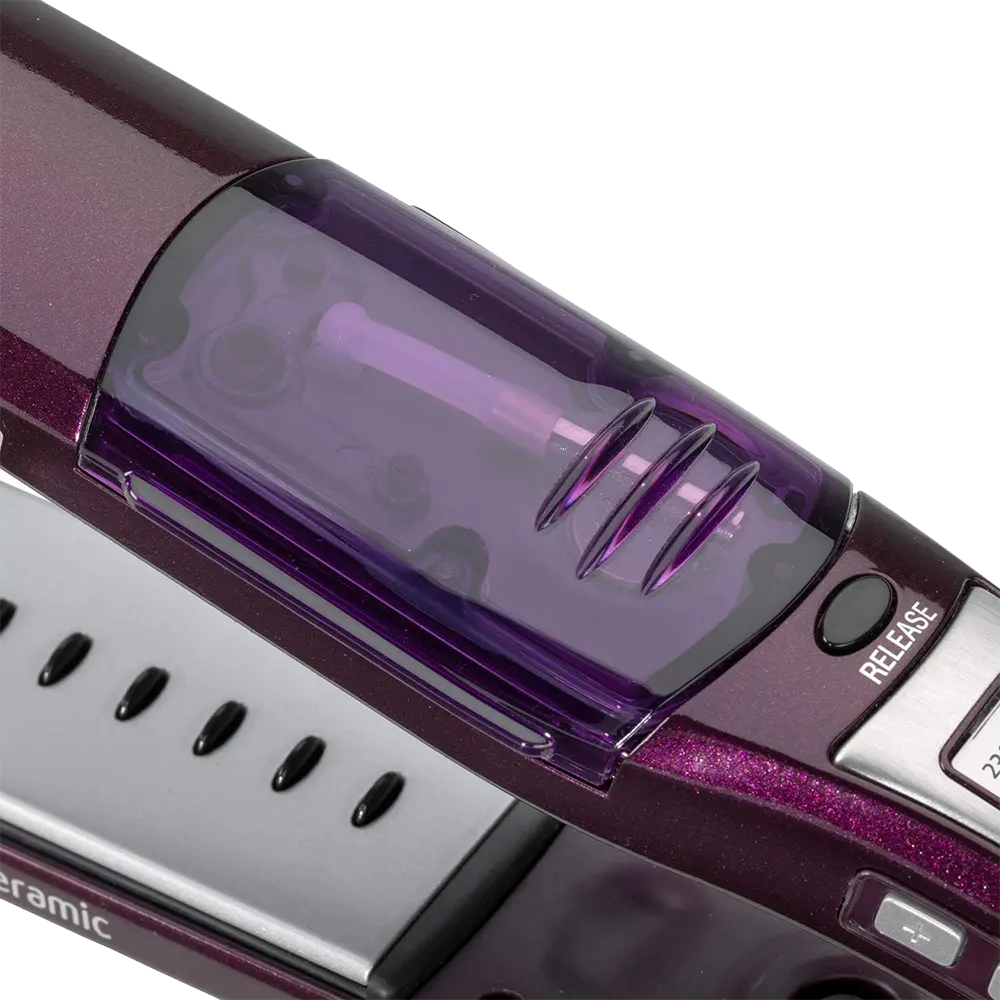 Babyliss Steam Hair Straightener, 230°, Ion Technology, Purple, ST396ALE