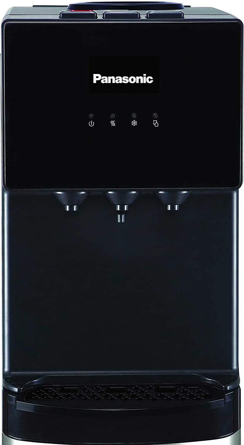 Panasonic Water Dispenser, 3 Taps (Cold + Hot + Normal), Top Loading, Cabinet, Black x Silver, SDMWD3238TG