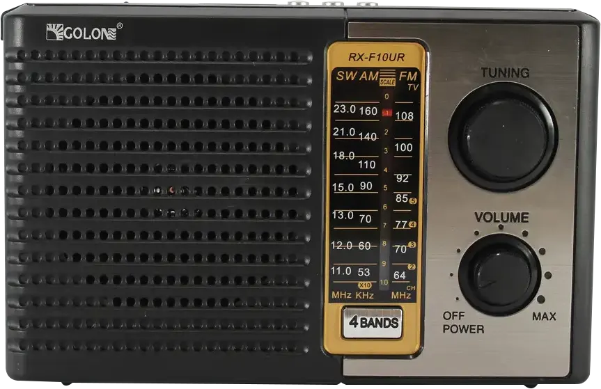 جهاز راديو صغير جولون، كلاسيكي، FM\AM\SW ، قابل للشحن، USB، اسود، F10