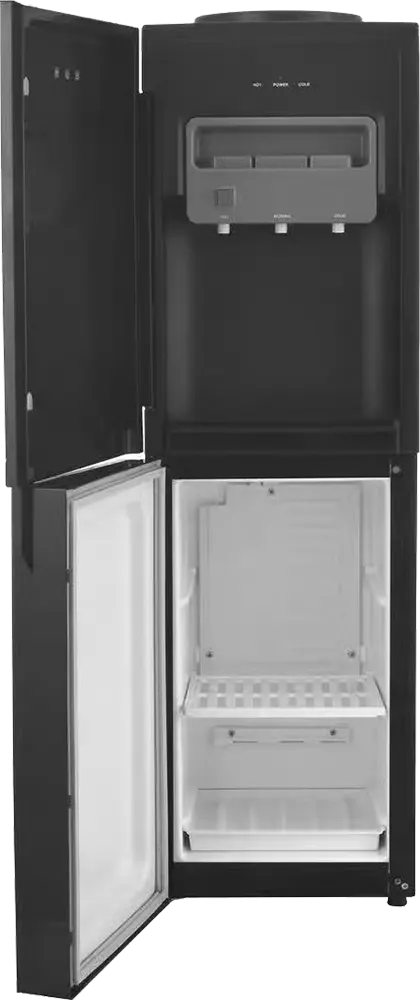 Bergen Water Dispenser, 3 Taps (Cold + Hot + Regular), Top Loading, Refrigerator, Black*Silver, BYB538