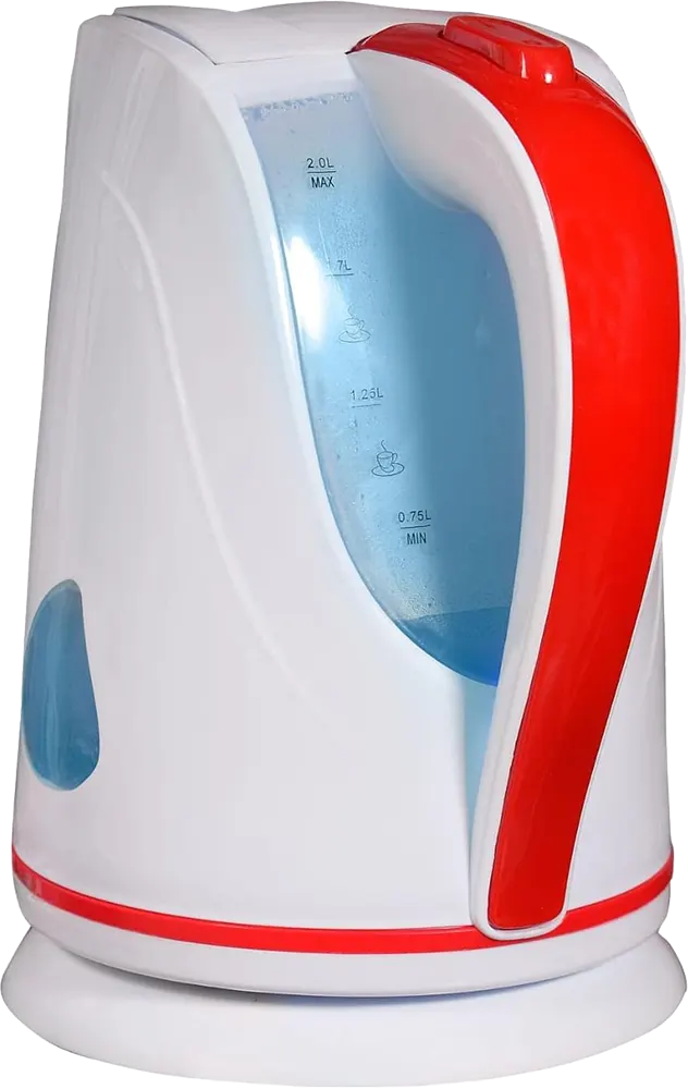 Sary Plastic Electric Water Boiler, 2 Liter, 1500 Watt, White*Red, SRK-PLW21032