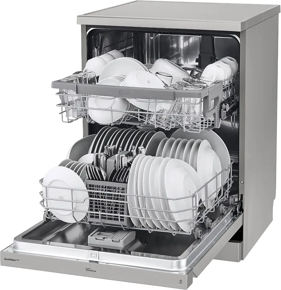 LG Dishwasher, 14 Persons, 60 Cm, 9 Programmes, Digital Screen, Inverter, Silver, DFC532FPE