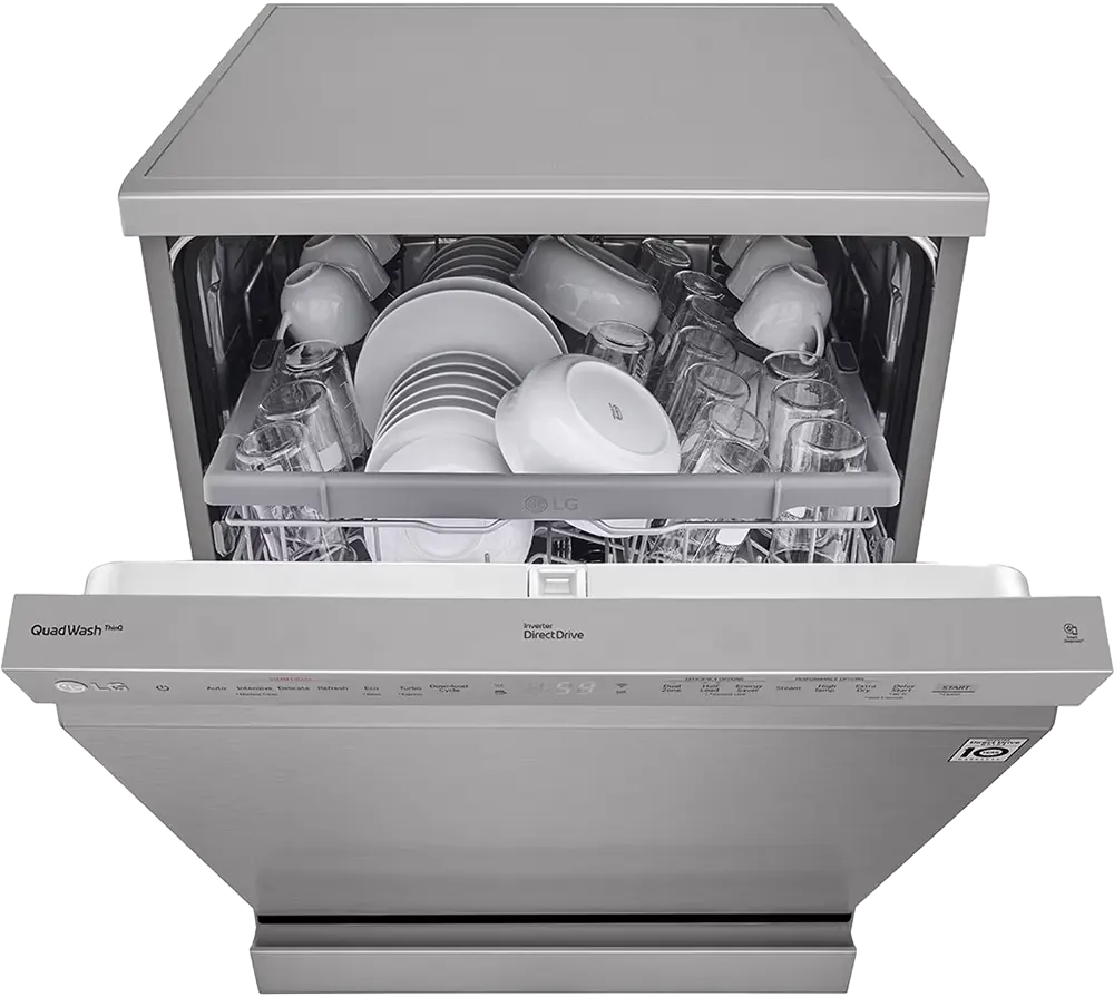 LG Dishwasher, 14 Persons, 60 Cm, 9 Programmes, Digital Screen, Inverter, Silver, DFC532FPE