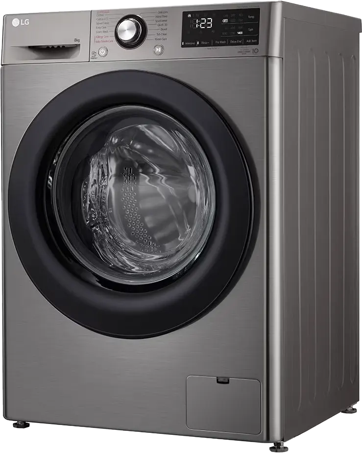 FrontVivace Fully Automatic Washing Machine, Front Load, 8 Kg, 1400 Rpm, Steam Wash, Silver, F4R3TYG6P