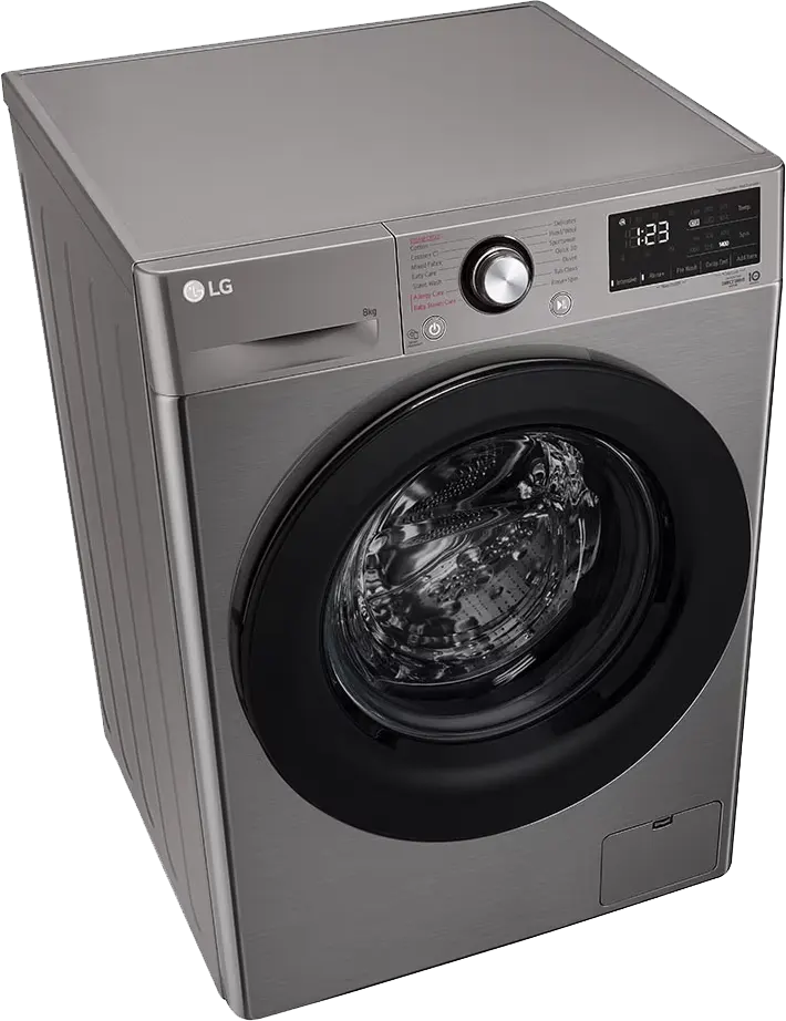 FrontVivace Fully Automatic Washing Machine, Front Load, 8 Kg, 1400 Rpm, Steam Wash, Silver, F4R3TYG6P