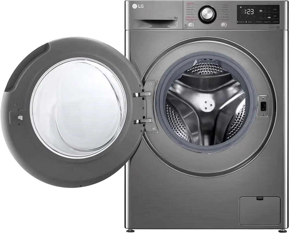 FrontVivace Fully Automatic Washing Machine, Front Load, 8 Kg, 1400 Rpm, Steam Wash, Silver, F4R3TYG6P