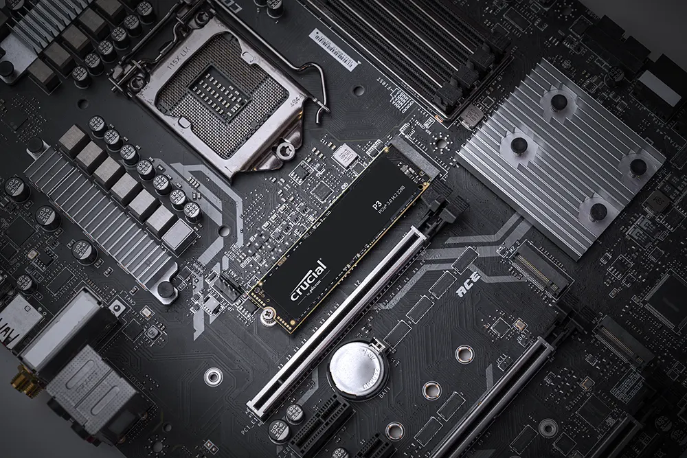 قرص صلب كروشيال P3، سعة 1 تيرابايت، PCIE 3.0 NVME M.2 SSD، أسود، CT1000P3SSD8