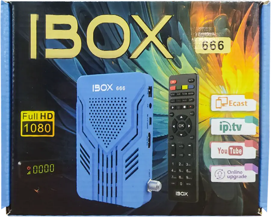 ريسيفر أي بوكس مينى ، 8000 قناة، دقة FHD ، أزرق، 666