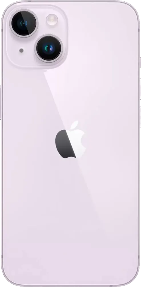 iPhone 14 Single SIM Mobile, 128GB Internal Memory, 6GB RAM, 5G Network, Purple