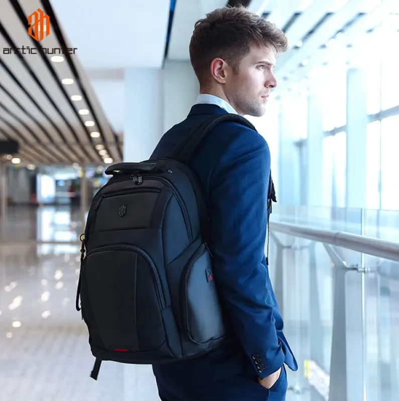 Arctic Hunter Laptop Backpack, 15.6 In, Water resistant, Black, B00341