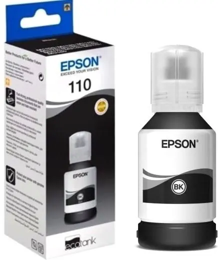 Epson 110BK Black ink bottle, 120 ml