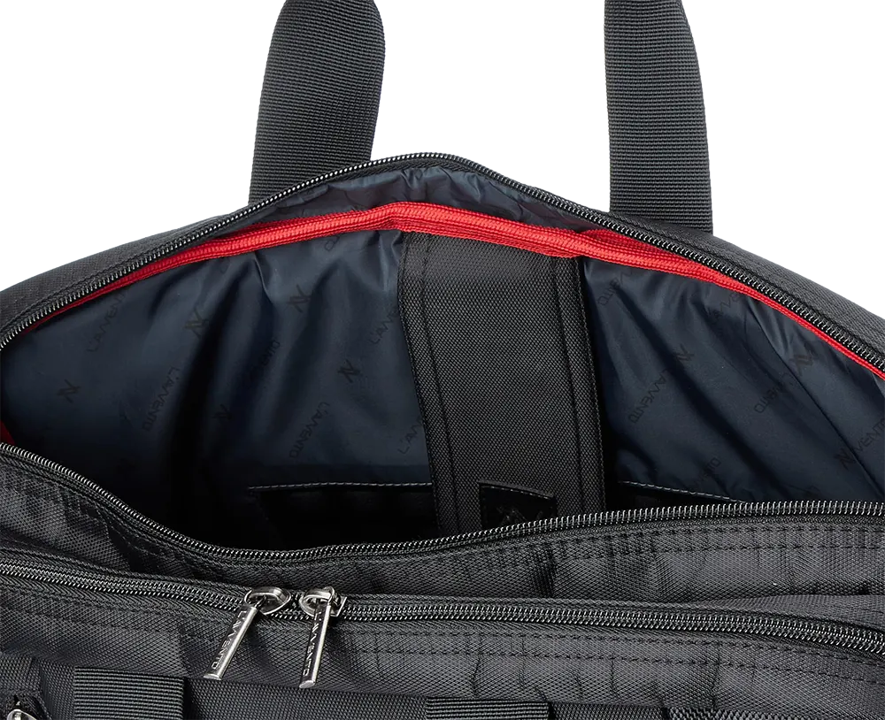 L'avvento Laptop Shoulder Bag ,15.6 In ,Nylon, Black, BG793