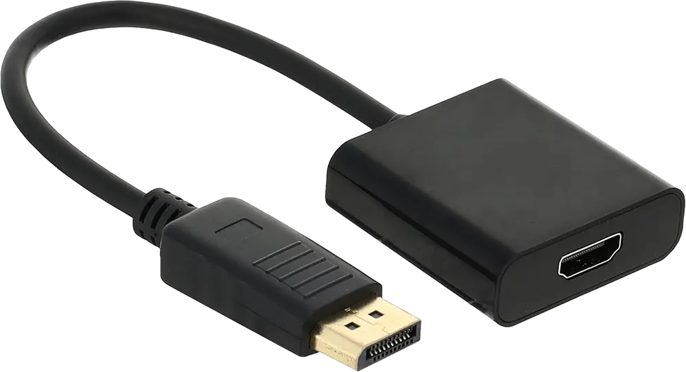محول DP إلى HDMI ، متوافق مع Max 4K-2160P ، محول DP ذكر إلى أنثى HDMI ، أسود عالي الجودة للتلفزيون عالي الدقة والكمبيوتر الشخصي