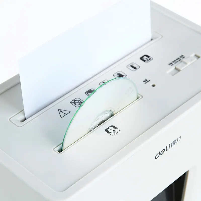 Deli CD paper and card shredder, 5 sheets, 10 liter tank, grey, 9927