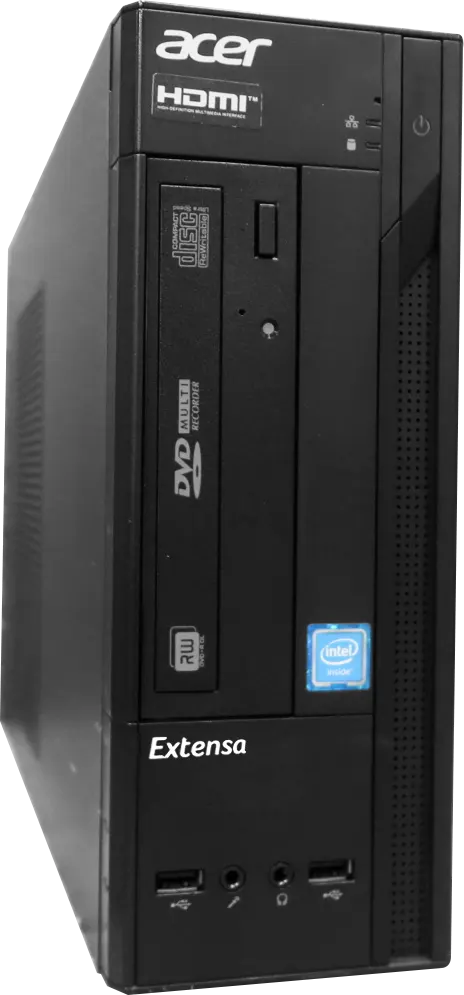 Desktop PC Acer Extensa X2610QUAD Intel Pentium Quadcore 3170D, 2GB RAM, 500GB HDD Hard Disk, Intel HD Graphics Integrated, Windows 10, Black