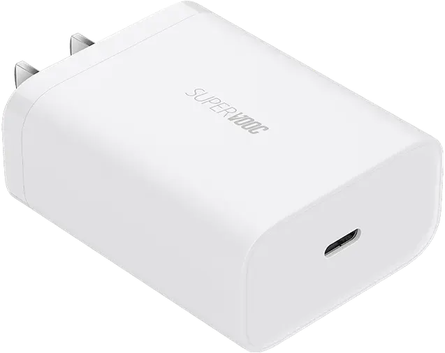 Oppo Super Vooc Charger, Type C, 65W, White, VCA7JCCH