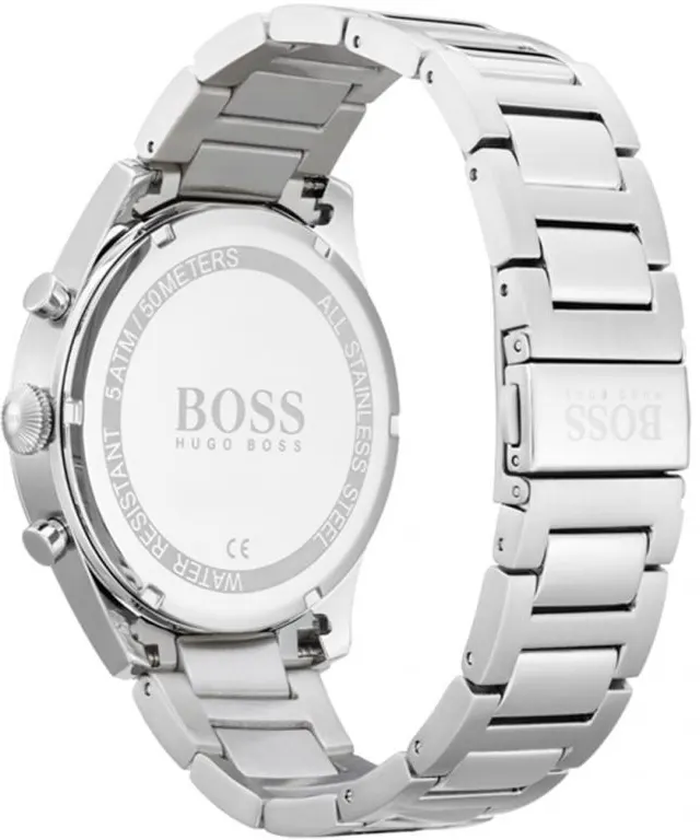 Hugo Boss Men's Watch, Analog, Stainless Steel Strap, Silver, HB151.3713