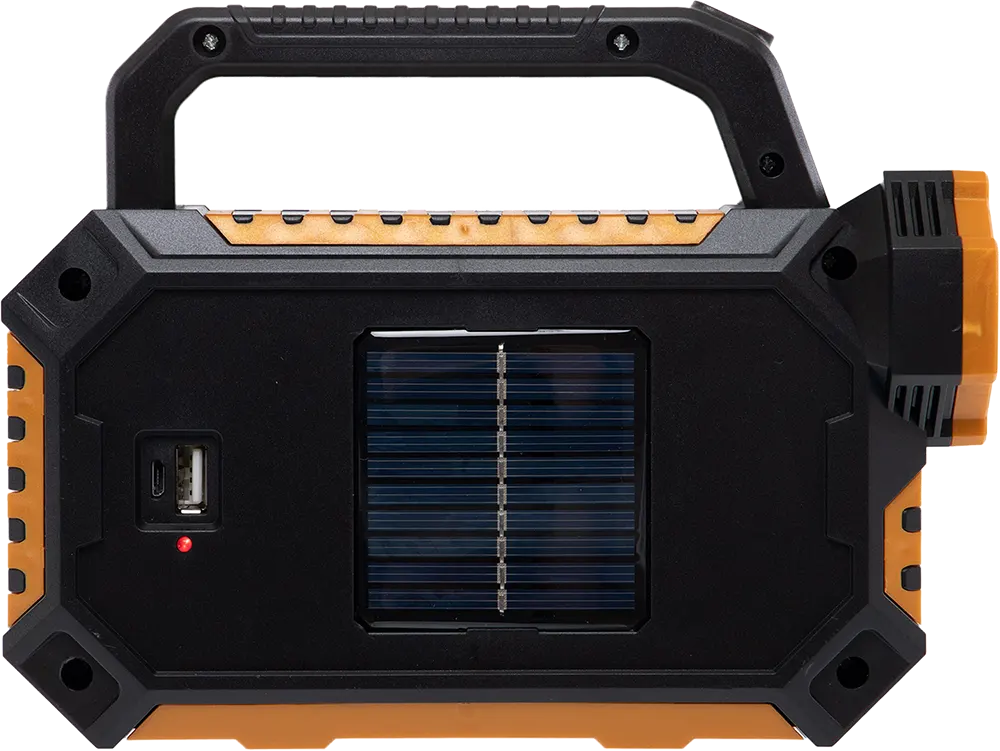 Portable Rechargeable Emergency Flashlight Hi Sheen, Solar Powered, Black, HS-8029