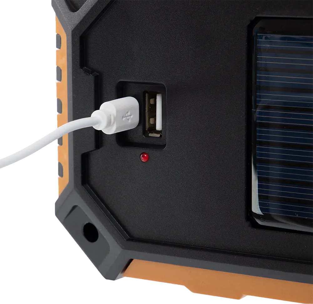 Portable Rechargeable Emergency Flashlight Hi Sheen, Solar Powered, Black, HS-8029
