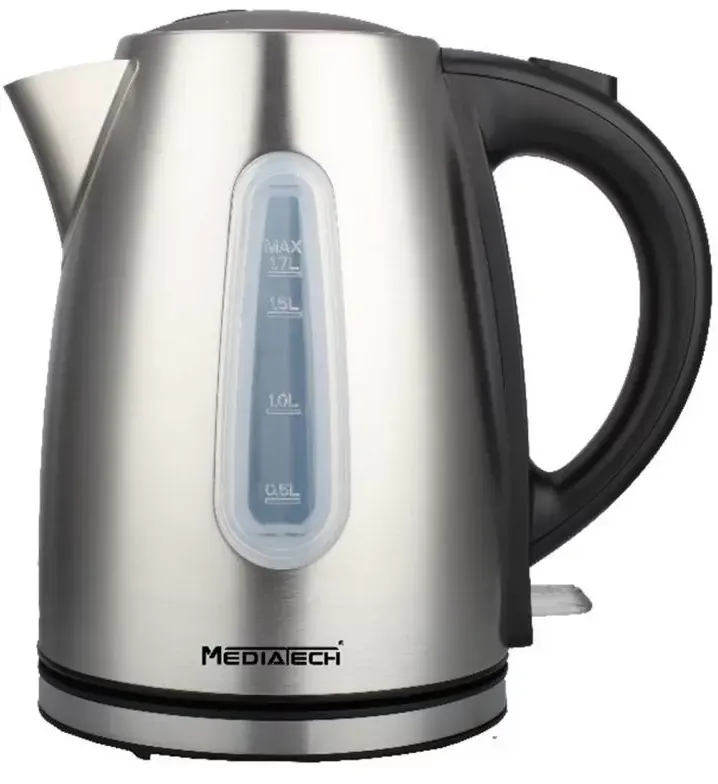 غلاية مياه كهربائية استانلس ميديا تك،1.7 لتر، 2200 وات، سيلفر، MT-KS200
