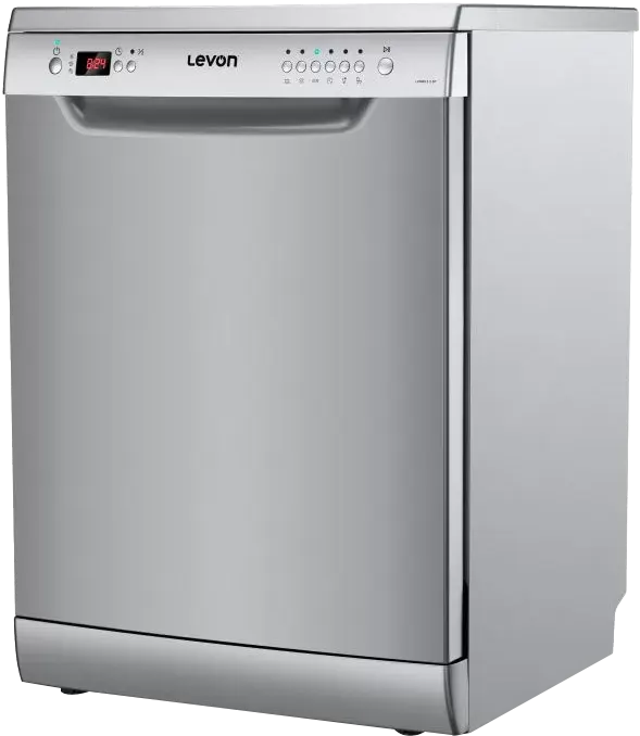 Levon Dishwasher, 12 Places Setting, 60 Cm, Digital Screen, 6 Programmes, Silver, LVDW12-S-DT