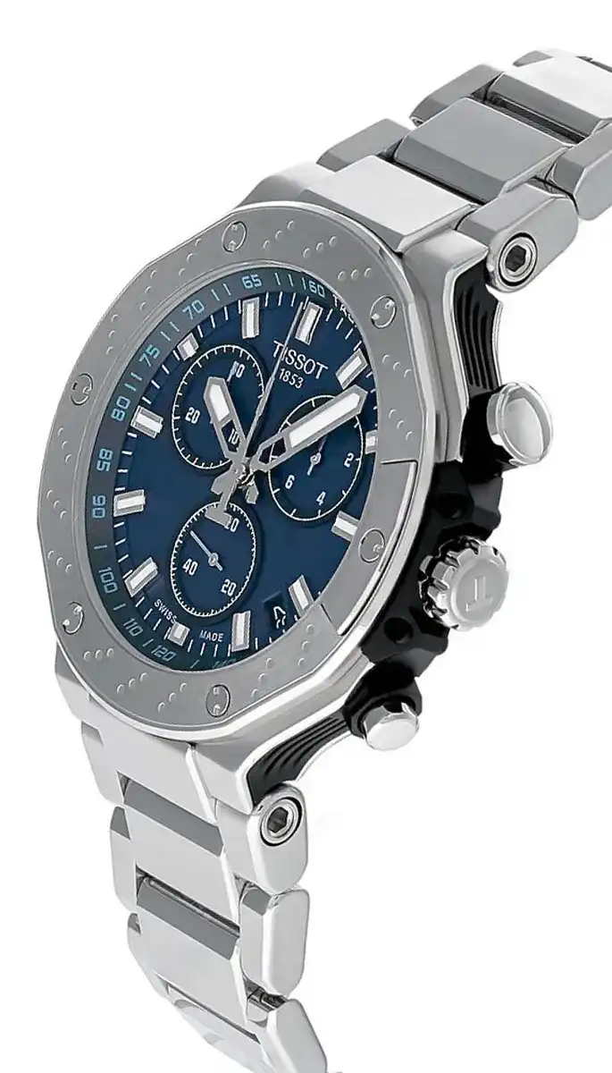 Tissot Swiss Men's Round Shape stainless steel Strap Analog Wrist Watch, Silver, T141-417-11-041