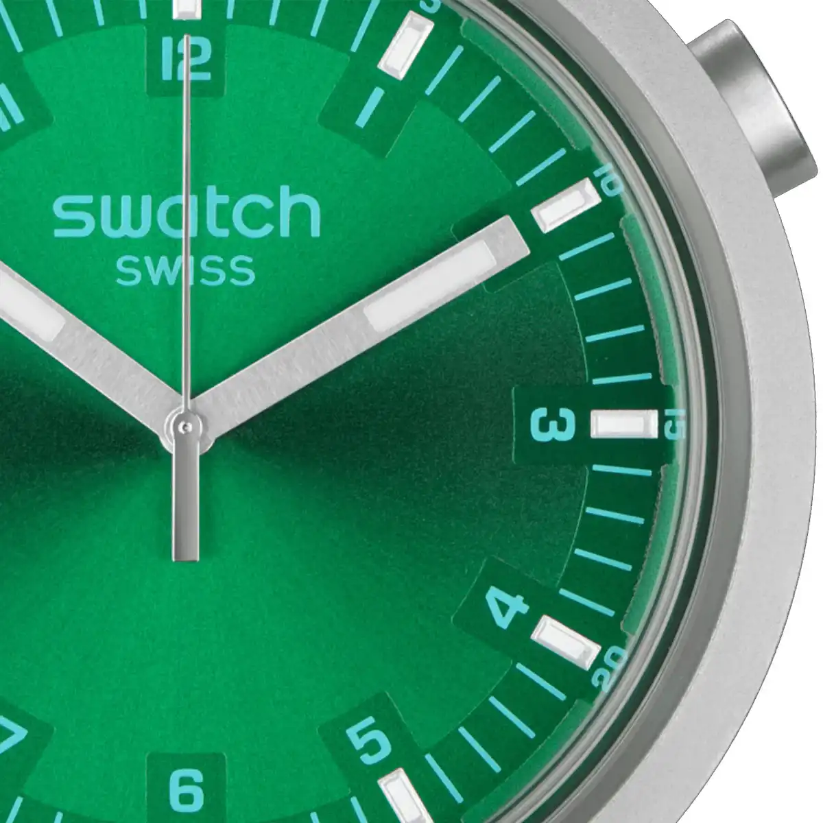 Swatch Men's Round Shape Stainless Steel Strap Analog Wrist Watch, Silver, SB07S101G