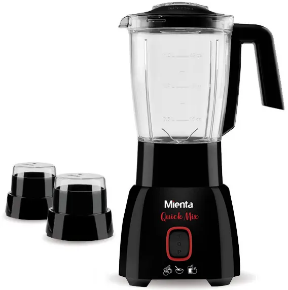 Mienta Electric Blender, 400 Watt, 1.75 Liter, 2 Mills, Black, BL1361B