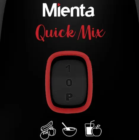Mienta Electric Blender, 400 Watt, 1.75 Liter, 2 Mills, Black, BL1361B