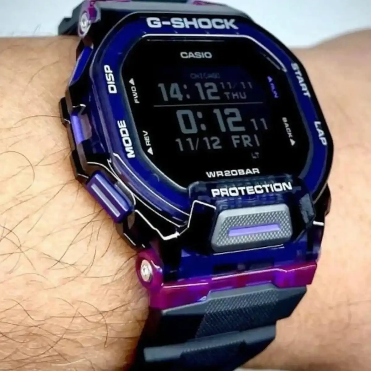 Casio G-Shock Men's Watch, Digital, Resin strap, Grey GBD-200SM-1A6DR