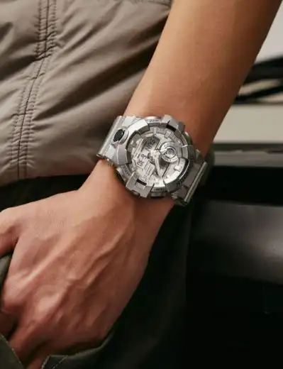 Casio G-Shock Men's Watch, Analog and Digital , Resin strap, Silver , GA.700FF.8ADR