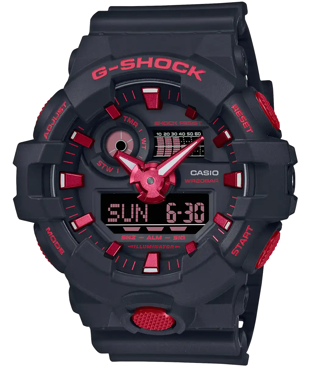 Casio G-Shock Men's Watch, Analog and Digital , Resin strap, Black GA.700BNR.1ADR